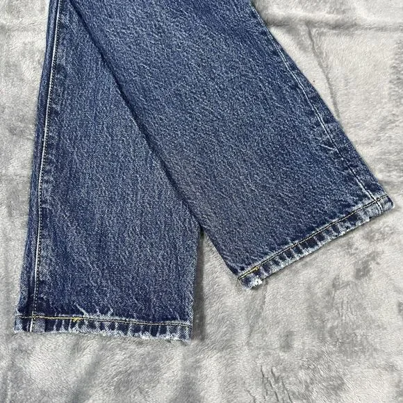 Levi's 501 Jeans Womens W25 L30 Blue Medium Wash Straight Button Fly Classic - Picture 11 of 14